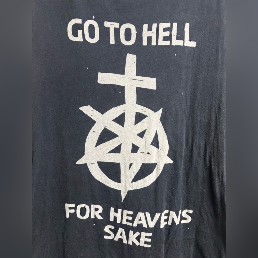 *RARE* UNIF “Go to Hell for Heaven’s Sake” Distressed Muscle Tank Size L
